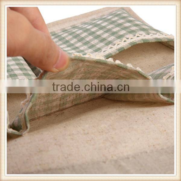 Jute linen wall hanging storage bag