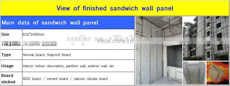 Oyade lightweight sandwich wall panel making machine line from china