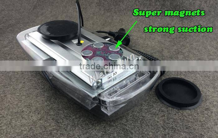 DC12V-24V led lightbar, 24 LED 24W Beacon light with Magnets ,Emergency Strobe Light bar 4 colors LED warning Light