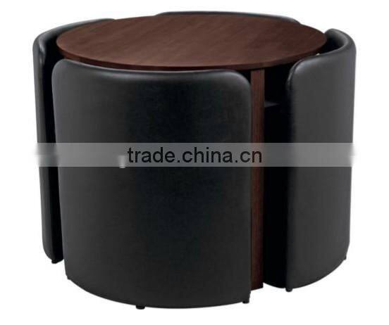 space-saving dining table and chair set