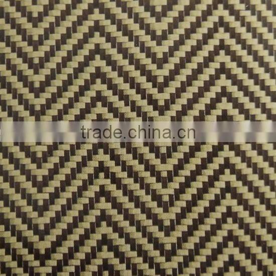 220gsm Jacquard carbon kevlar fiber hybrid fabric