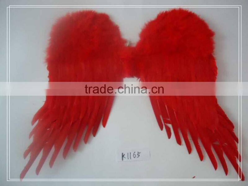 Women's red Feather Wings