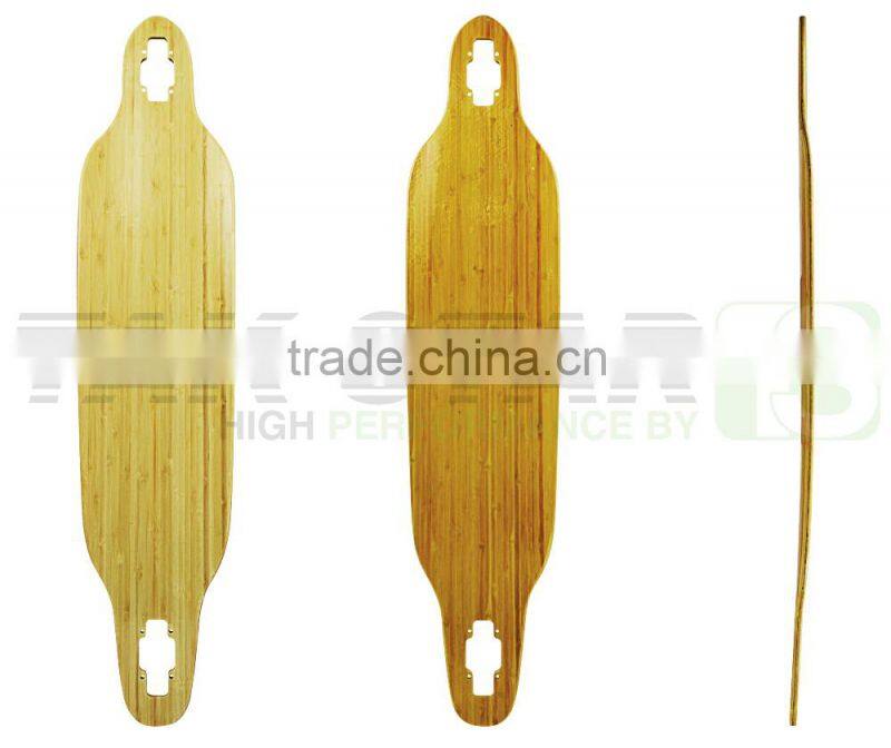bamboo cruiser longboard decks with kick tail and concave