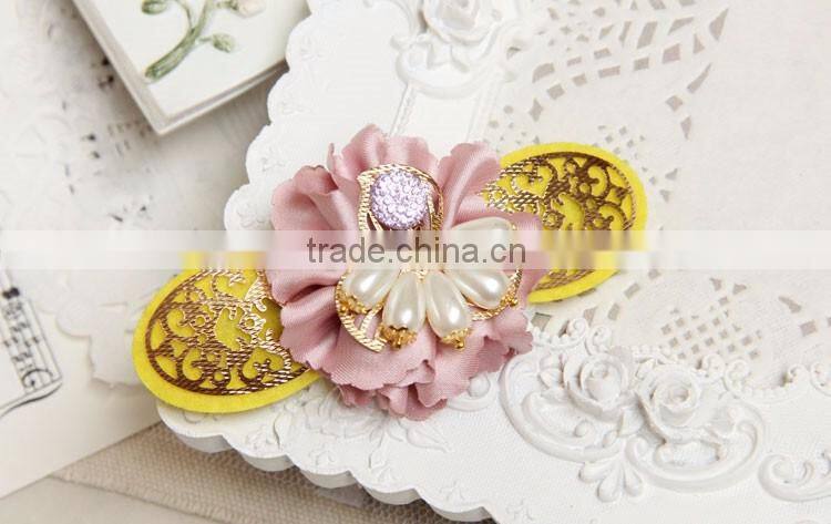 MYLOVE beautiful fabric flower pearl barrette for women wholesale