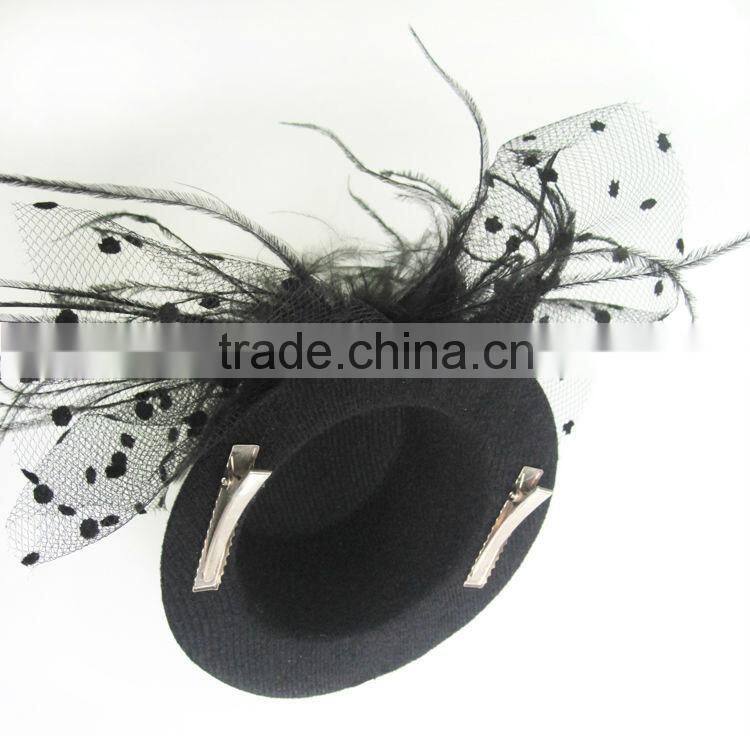 MYLOVE black feather costume hat hairpin MLXM030