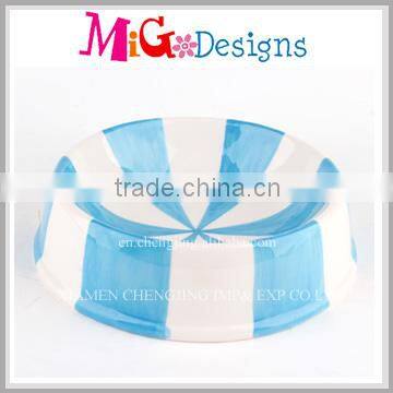 Handpainted Ceramic Round Personalized Pet Bowls