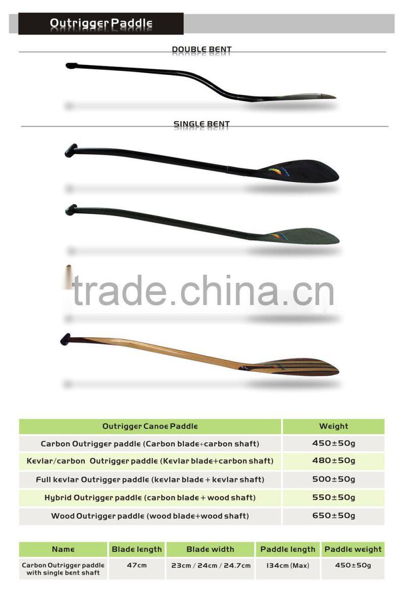 Ultralight 3k Carbon Fiber Outrigger Canoe Paddle