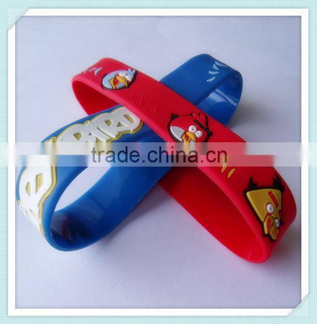 new products-cartoon soft pvc rubber bracelet for kids gifts