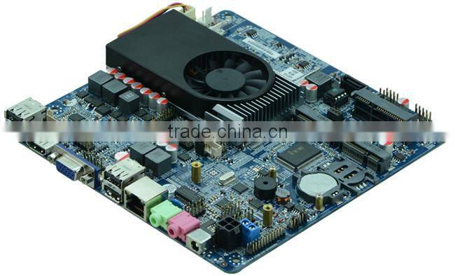 12V DC motherboard with fan mini itx ethernet motherboard for industrial offices use