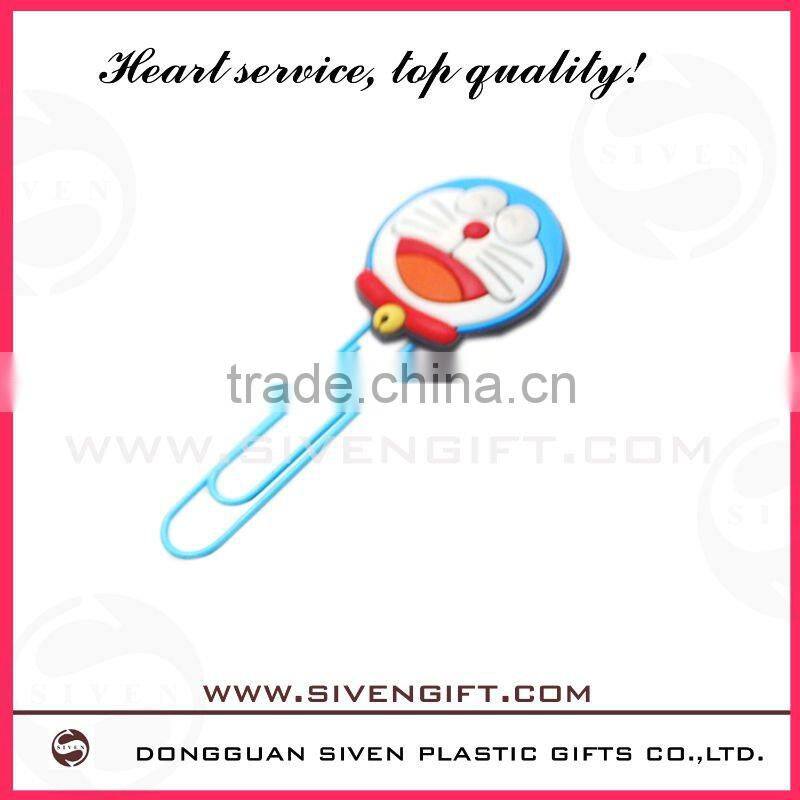 Coloful animal and flower pvc book clip for giveaway gifts