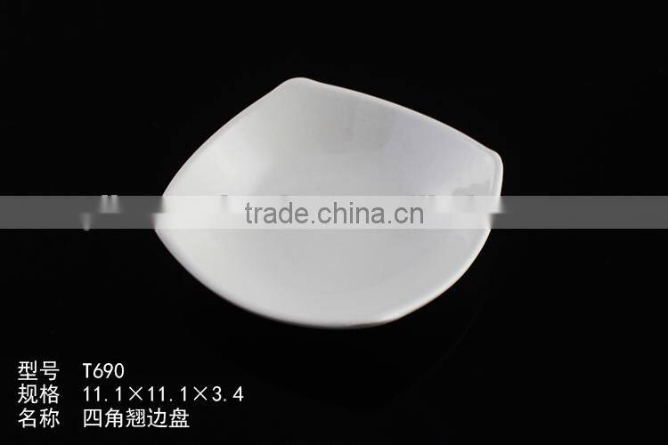 100% mealmine A5 top food grade unbreakable white melamine clear plastic plates with custom print