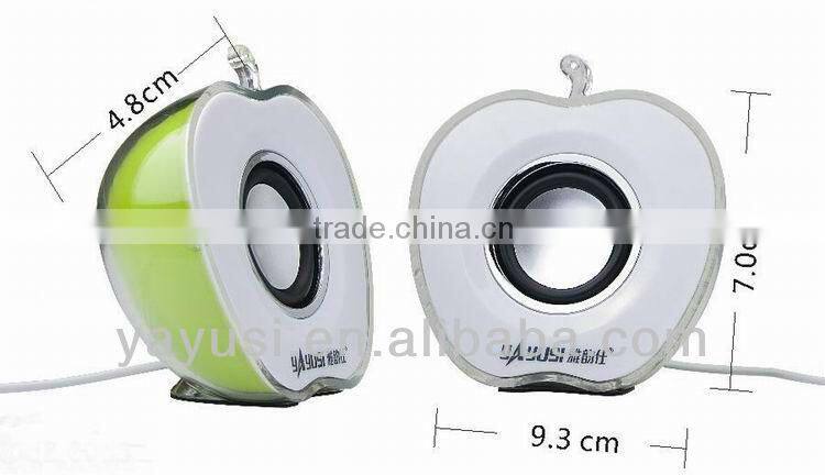 usb mobile phone speaker lovely apple shape