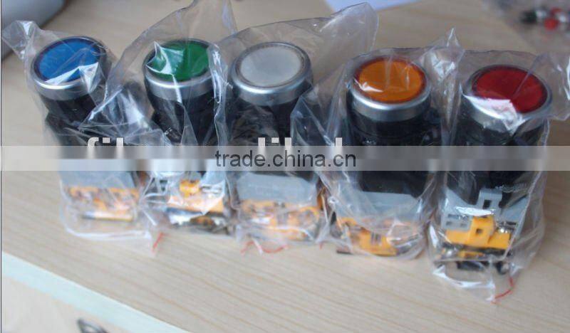 LA38-10D/203 rubber waterproof push button micro switch led 12v