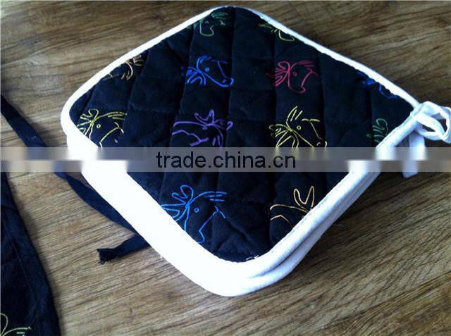100%cotton printed heat resistant kitchen pot hloder
