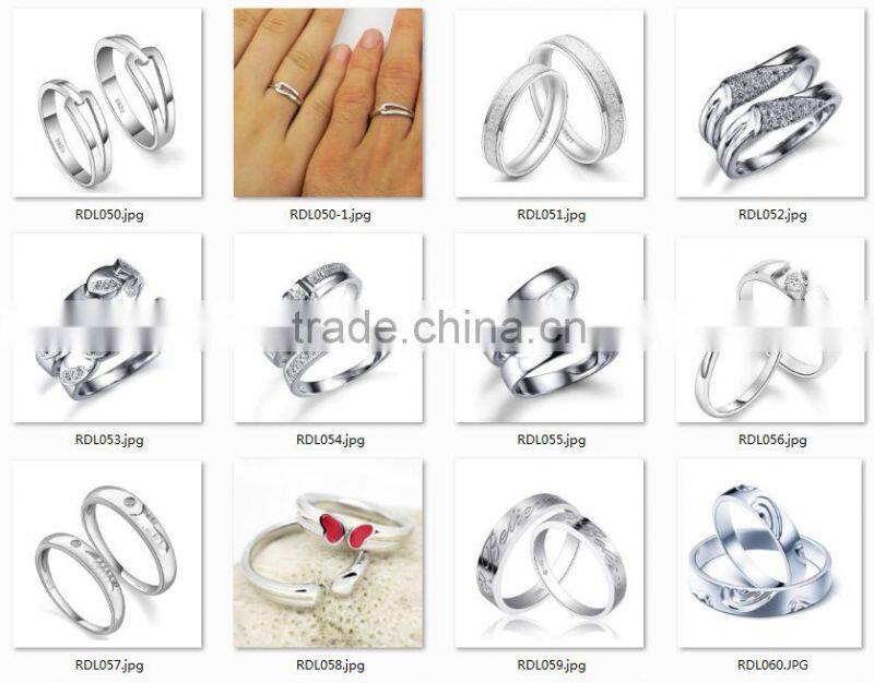 High Quality Fashion Jewelry Silver Couple Rings