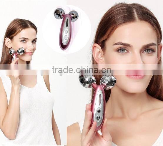 Customized 4D facial massager Slimming handheld and body slimming massage with platinum roller recharge massager machine