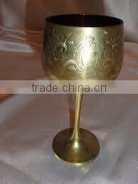 BPA FREE 100% PURE COPPER WINE GOBLET GLASSES, EMBOSSED DESIGN SOLID COPPER MARTINI