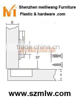 All Steel 93 Degree Concealed Inset Hinge 35mm Thick Door