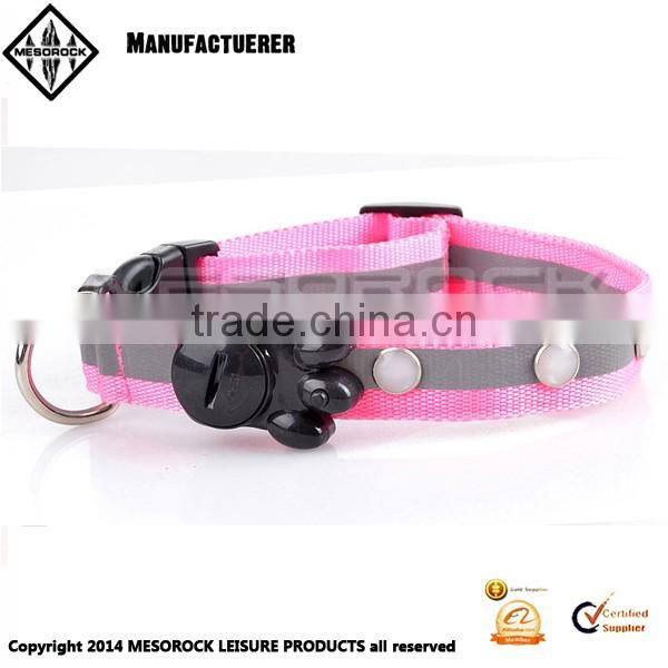 High quality custom pet collar colorful adjustable led nylon dog collar