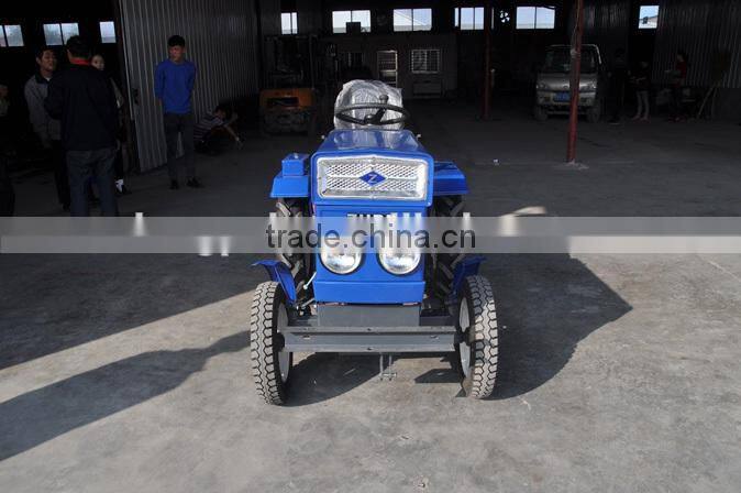 12hp/15hp agriculture machine mini tractor with rotary tiller,plough mower, trailer