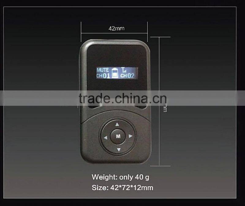 YUMO two presenter / one way / one or tow transmitters wireless tour guide system assisted listening systems