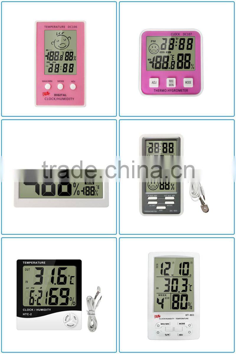 midity and temperature digital thermometer ,portable temperature and humidity meter with alarm