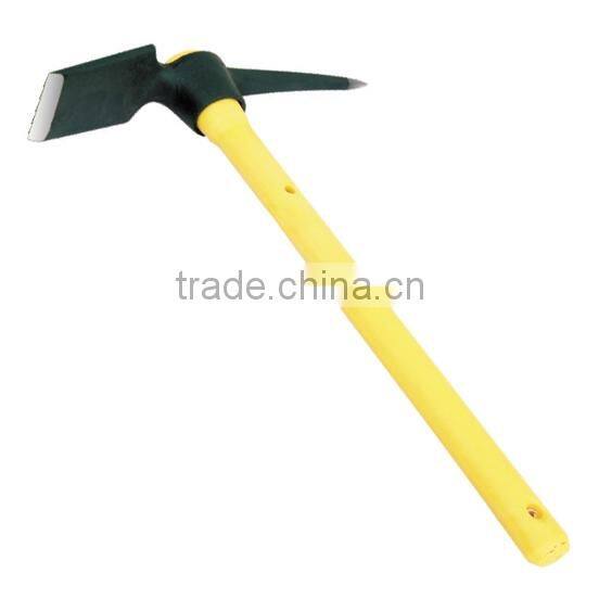 China factory of 50cm antiskid pp coated carbon Steel Pick with fiberglass handle