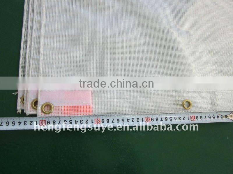 green color 100% Polyester Fire proof PVC Building Protection Mesh Sheet Manufacturer