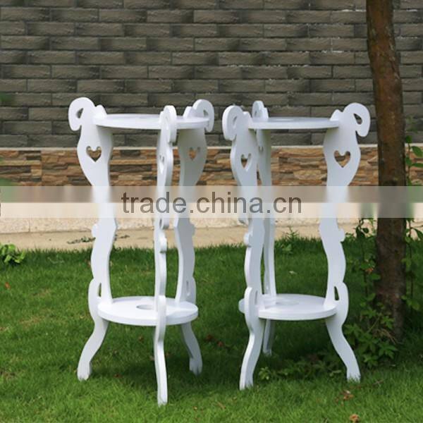 Wholesale New Design Removable Wood Plastic Composites flower shelf for Wedding