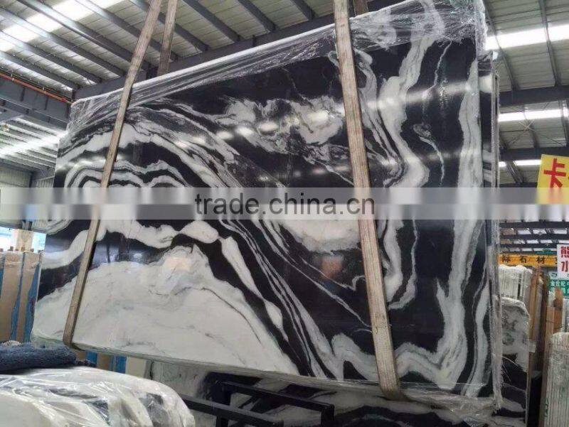 New type of China marble tile polished panda marble