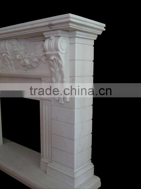 Cheap White Marble Electric Fireplace Mantel