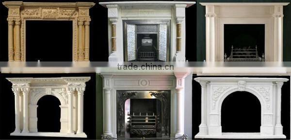 White Marble Fireplace Surround with Angel Statue