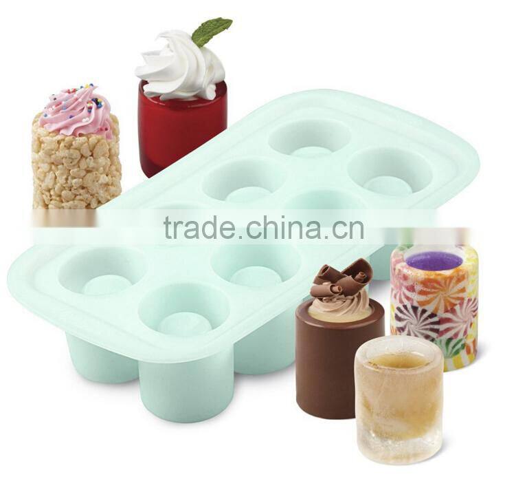 8-Cavity Round Shot Glass Silicone Mold