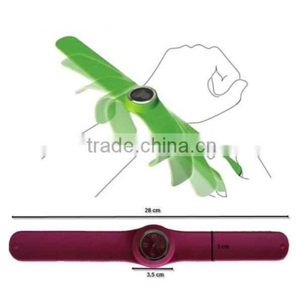 Fashion cheap wholesale adults kids personalized silicone slap watches