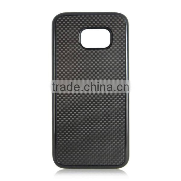 Silver twil carbon fiber case ,shiny carbon fiber phone case for samsung s7 edge