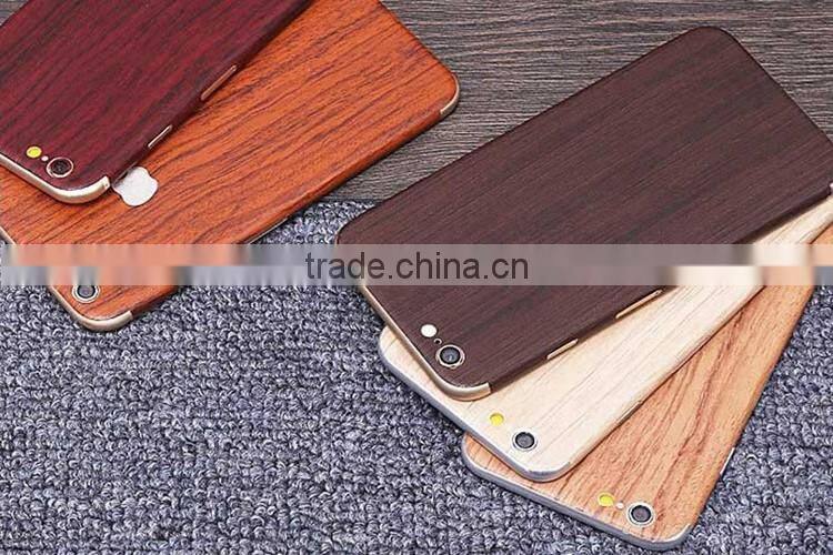 Wood grain full body phone sticker screen protective film for iphone 6/plus