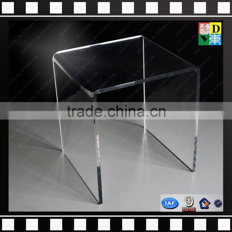 Clear acrylic nest of 3 plastic tables,high quality PMMA coffee side table from china manufacturer