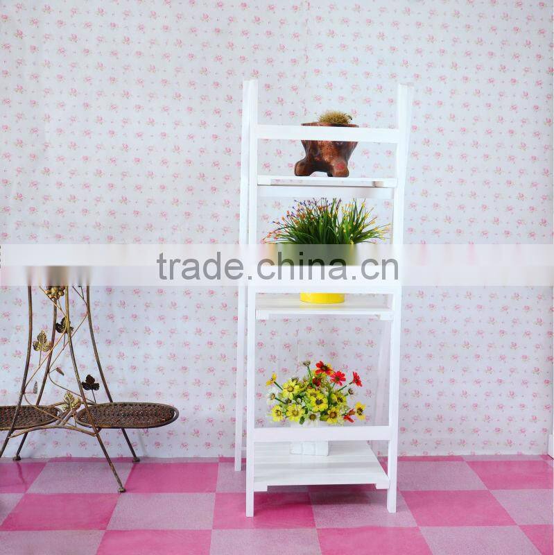 Multi-functional wooden ladder,bookshelf ladder