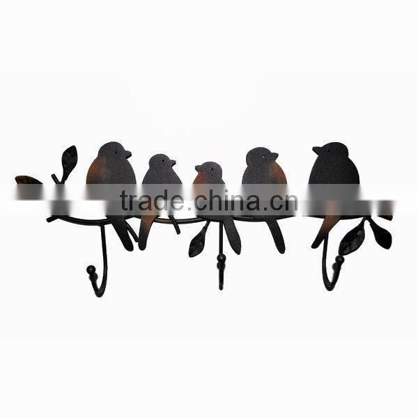 Metal hook with birds
