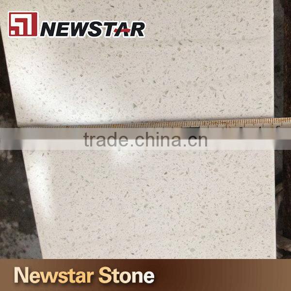 Engineered stone middle grain white quartz tiles price