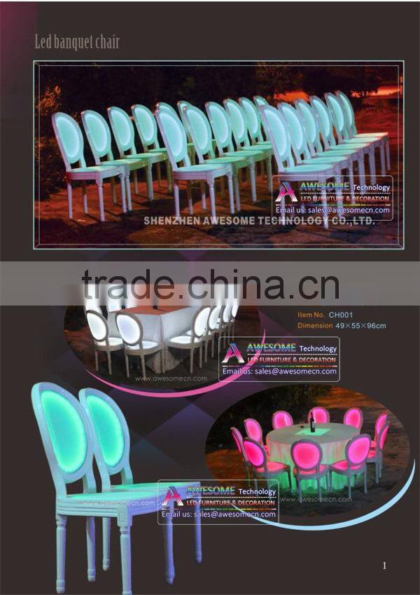 Round back ghost aluminum chair for dining