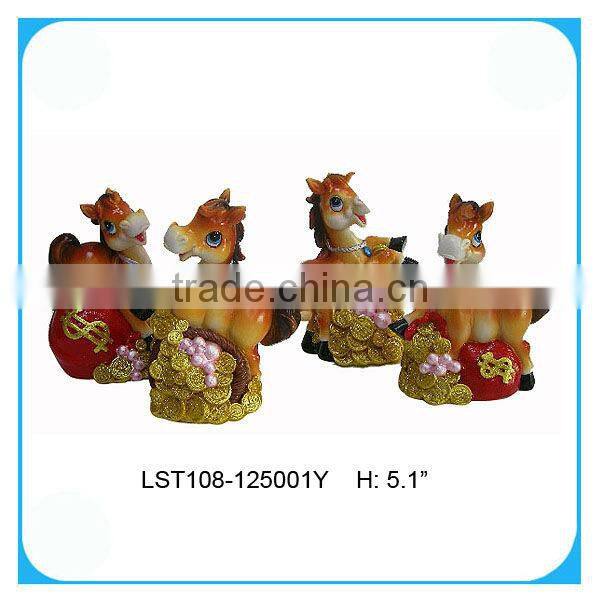 Resin horse statue money saving bank