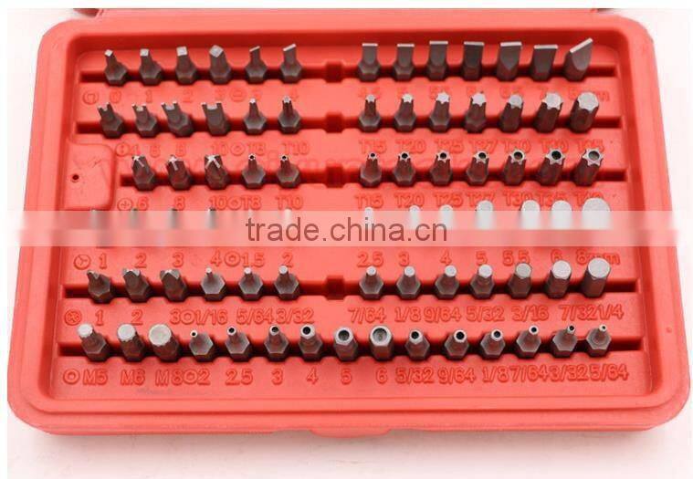 100pcs Screwdriver Bits Set Torx Slotted Phillips Hex Pozidriver Spllne Robertson SPneer Cluth bits Tri-wing Socket Driver Bit
