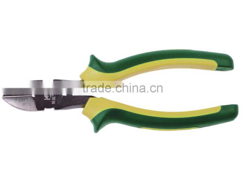 Black nickel diagonal cutting pliers with plastic handle