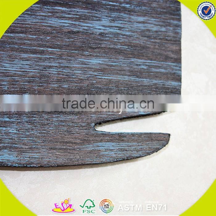 2017 New design home decoration wooden wall decor top fashion whale shape wooden wall decor W09D017