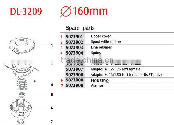 gasoline brush cutter nylon head DL-3209