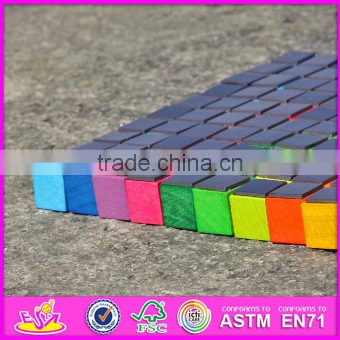 2017 new design 100 pieces educational magnetic wooden building blocks for toddlers W13A118