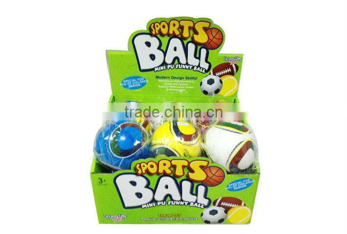 new in market 4 inch smile face plastic sport pu stress ball with 7P