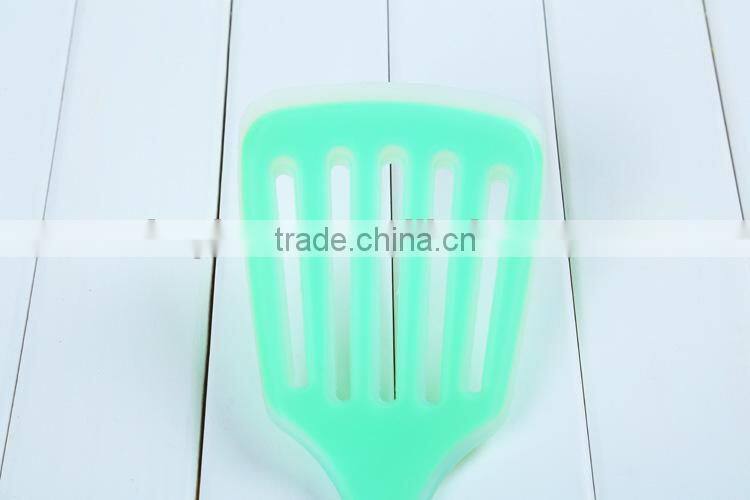 Square silicone shovel with stainless stick handle