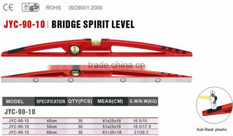 high quality cast promotional item aluminium alloy bridge spirit level